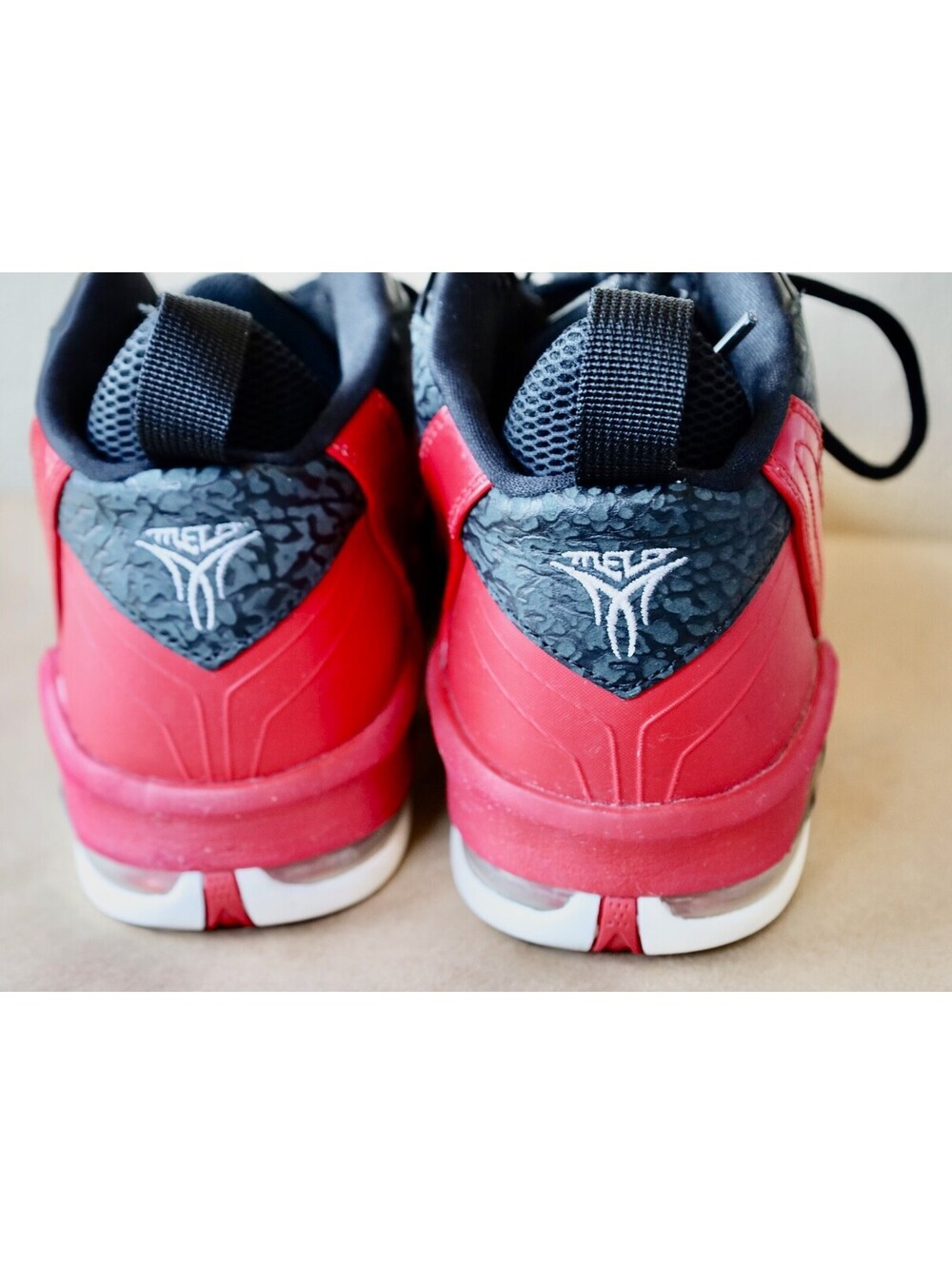 Size 9.5 - Air Jordan Melo M8 Gym Red Mens - Picture 3 of 8